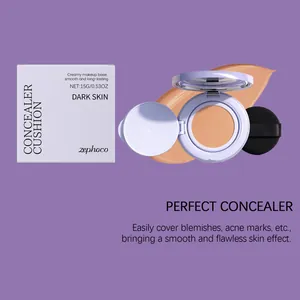 Vue détaillée du coussin correcteur violet zephoco avec un échantillon de texture