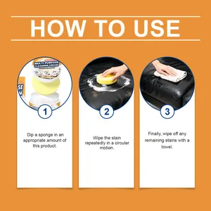 Instructions visuelles étape par étape sur l'utilisation de la crème de nettoyage