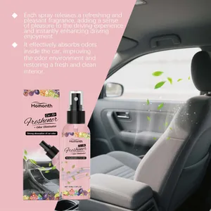Detalle de Homonth ambientador spray para coche 100ml aroma bergamota elimina olores.