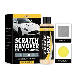 Kit profesional eliminador de arañazos para coche con esponja y paño microfibra