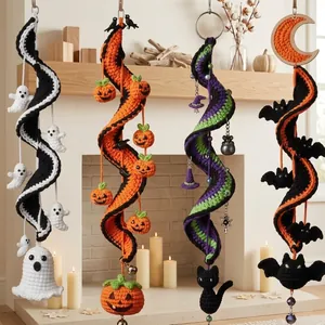 Halloween Häkeln Spirale DIY Kit Handgefertigte Hängende Dekoration Geist Kürbis Schwarze Katze Fledermaus Bastelbedarf Home Party