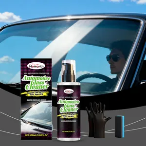 Kit de nettoyage de vitres automobile efficace avec spray 100ml, éponge et gants