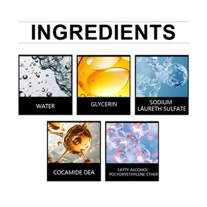 Infographie des ingrédients du nettoyant pour pare-brise, comme la glycérine et le sodium