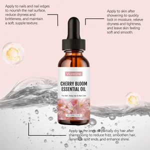 Aceite esencial de flor de cerezo para piel cabello y uñas en frasco gotero 30ml