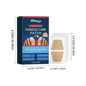 Nighttime fungus care patches size details including box dimensions and 32 nail repair strips