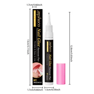 Nail glue remover pen dimensions with 10ml portable gentle nail cleanser tool for manicure