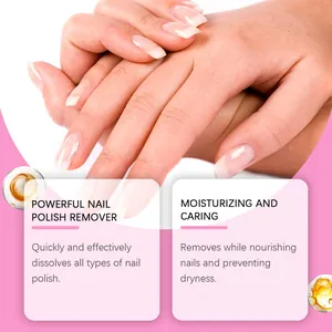 Macro view showing the moisturizing and caring effects of gentle nail polish remover