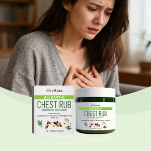 OCEAURA Ungüento Relajante para el Pecho con Aceite de Eucalipto Clavo y Gaultheria para el Alivio Muscle Soporte Respiratorio Crema de Masaje