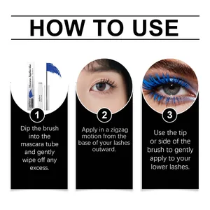 Guide d'utilisation du mascara bleu pour recourbement naturel et fini imperméable durable