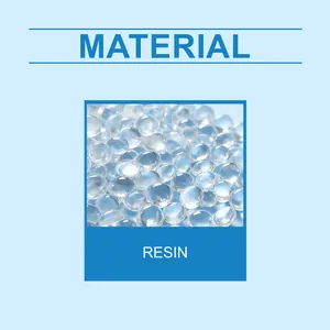 Close-up detail showing clear high-quality resin granules for denture modification set