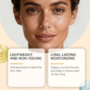 Close-up of smooth skin showing lightweight foundation texture and moisturizing effect