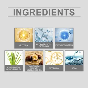 Vista detallada de los ingredientes del aceite de citronela, incluyendo jojoba y ricino