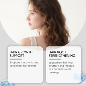 Gesundes langes welliges Haar zeigt Unterstützung für Haarwachstum und Haarwurzelstärkung
