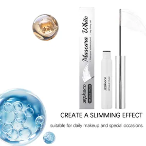 Mascara blanc Zephoco imperméable pour une courbe durable, 5ml, idéal pour le maquillage.