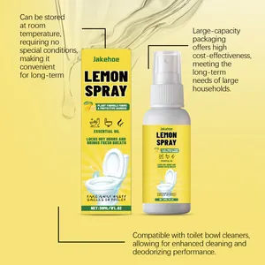 Jakehoe 30ml citroen toiletverfrisser spray set met Engelse functiebeschrijvingen