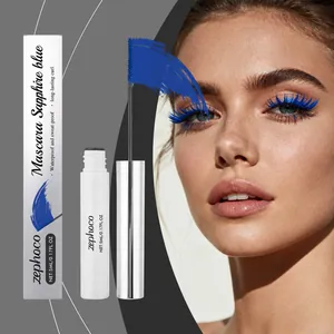 Mascara Recourbant Bleu Saphir Imperméable Longue Durée Fixation Naturelle Maquillage des Yeux Mascara pour Femme Beauté