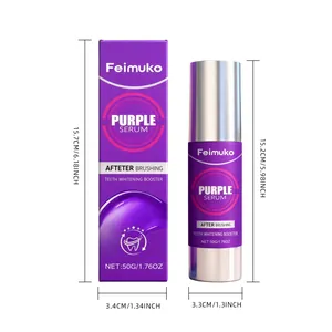 Dimensions détaillées du produit de sérum de blanchiment des dents violet Feimuko