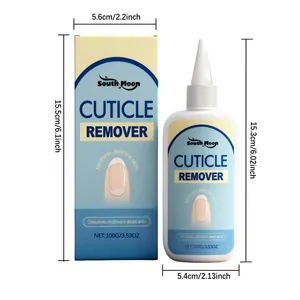 Product dimensions of South Moon cuticle remover bottle and its 100g packaging box
