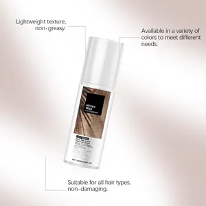 Professional light brown hair root touch-up spray for instant gray coverage 100ml.