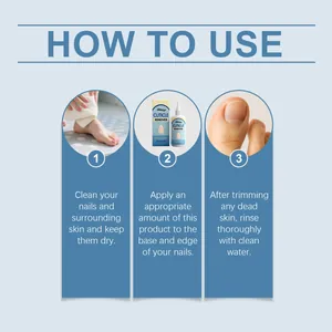 Instructional guide showing how to use South Moon cuticle remover gel for soft nails.