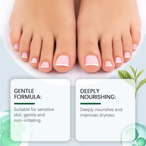 Detail showing smooth skin and healthy nails treated with nourishing foot and hand gel.