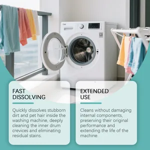 Características del limpiador de lavadora de disolución rápida y profunda