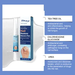 Gedetailleerde weergave van ingrediënten voor South Moon nagelverzorging serum pen