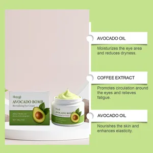 Hoygi Avocado Bomb Revitaliserende Oogcrème met koffie-extract voor anti-aging voordelen.