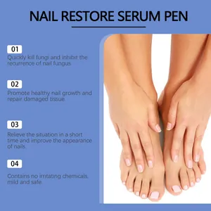 Gedetailleerd overzicht van gezonde hand- en voetnagels met nagelherstelserum.