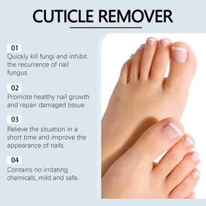 Visual detail showing the four key benefits of this nourishing cuticle remover gel