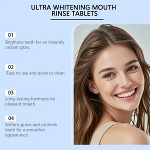 Infographic over de voordelen van whitening mondspoeltabletten voor een frisse adem nu