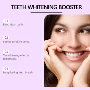 Vue détaillée des résultats de blanchiment et des bienfaits du dentifrice violet nettoyant