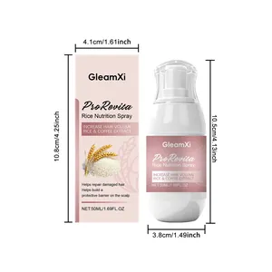 Detailed dimensions showing height and width of GleamXi Rice Nutrition Spray bottle