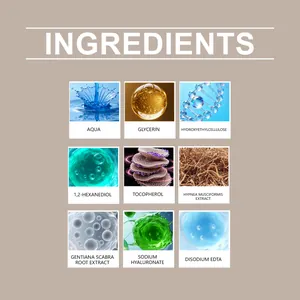 Elenco dettagliato degli ingredienti per il siero viso idratante alla vitamina.