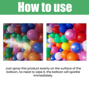 Instruction on how to use balloon shine spray for an immediate sparkle on latex balloons