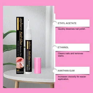 Detailed view of Zephoco nail glue remover pen ingredients including ethyl acetate and ethanol