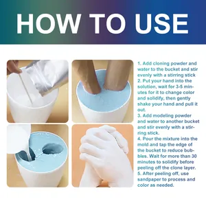 Detaillierte Schritt-für-Schritt-Anleitung für das DIY-Handmodell-Gussset mit Bildern.