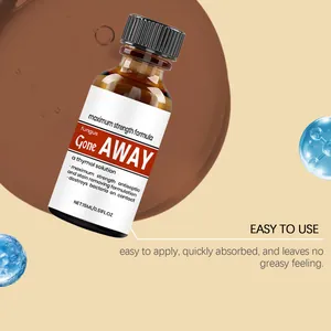 Detail view of 15ml nail care solution bottle with thymol formula for easy application