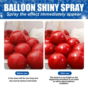 Comparaison visuelle de ballons rouges mats et brillants après l'usage du spray
