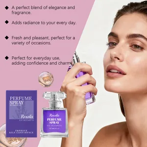 Lavendel parfum spray in 30ml paarse fles met elegante model presentatie voor u
