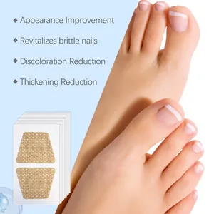 Functional nail care patches for toenail revitalizing and discoloration reduction