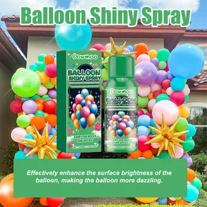Dowmoo balloon shiny spray effectively enhancing surface brightness on festive balloon arch