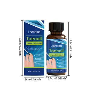 Détail du soin LANISKA pour mycose des ongles avec dimensions réelles du produit