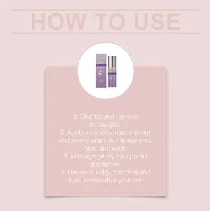Step-by-step application guide for Viareline lifting silk essence face serum