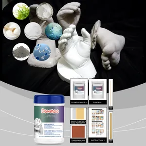 Complete hand casting kit with 3D clone powder, model powder and tools for DIY souvenirs