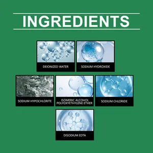 Liste détaillée des ingrédients du nettoyant multi-surfaces avec eau déionisée et soude