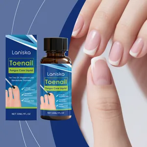 Laniska liquide de traitement mycose des ongles bouteille et boîte avec ongles sains