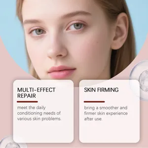 Close-up detail of smooth skin showing multi-effect repair and firming benefits of face milk