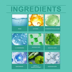 Elenco ingredienti dei dischetti esfolianti all'acido glicolico con acido salicilico e niacinamide.