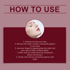 Mode d'emploi détaillé pour l'application du masque hydratant au collagène.